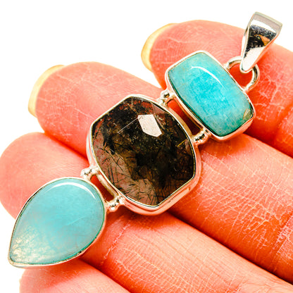 Green Moss Agate Pendants handcrafted by Ana Silver Co - PD759314