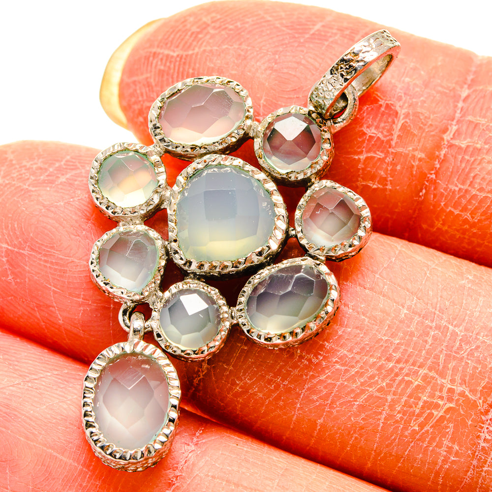 Aqua Chalcedony Pendants handcrafted by Ana Silver Co - PD759318