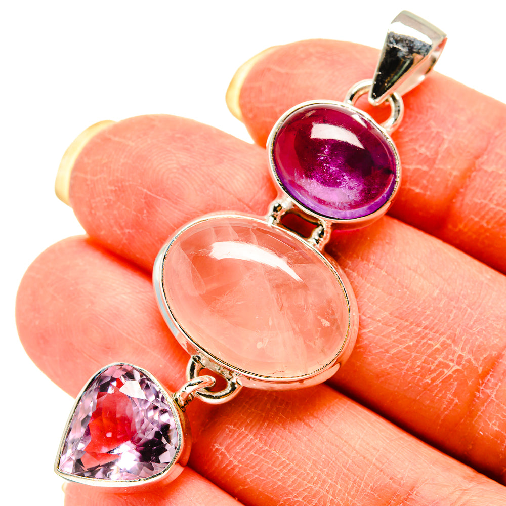 Rose Quartz Pendants handcrafted by Ana Silver Co - PD759320