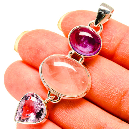 Rose Quartz Pendants handcrafted by Ana Silver Co - PD759320