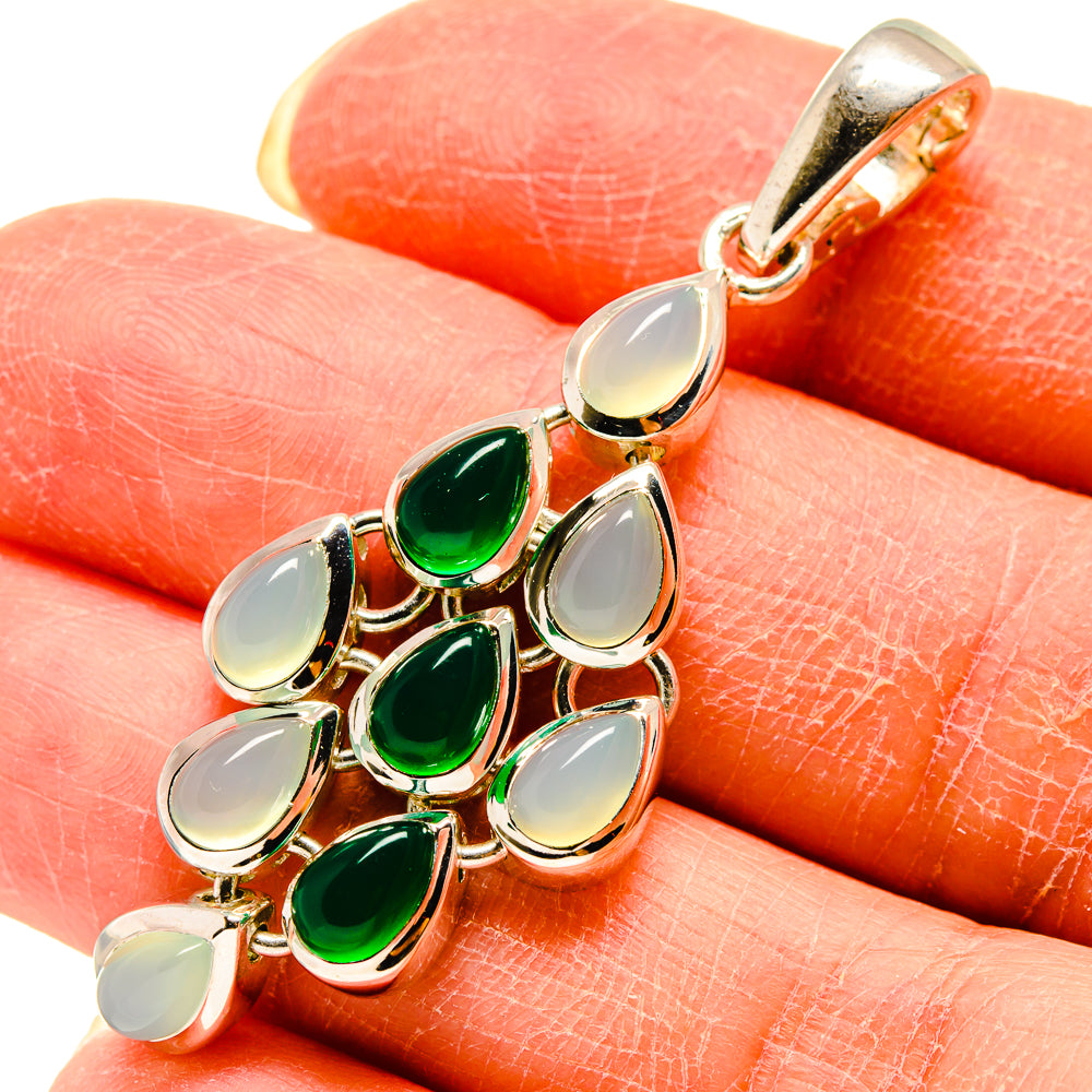 Aqua Chalcedony Pendants handcrafted by Ana Silver Co - PD759324
