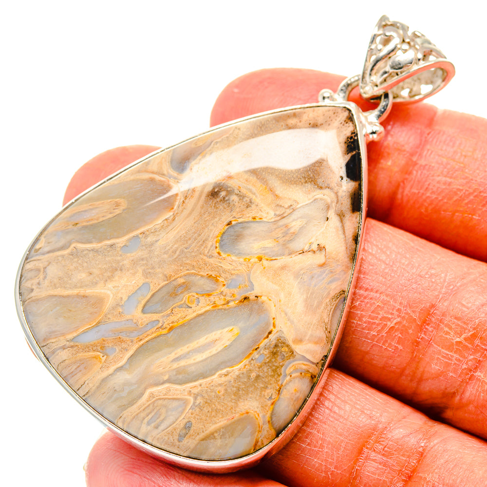 Peanut Wood Jasper Pendants handcrafted by Ana Silver Co - PD759331