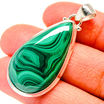 Malachite Pendants handcrafted by Ana Silver Co - PD759341