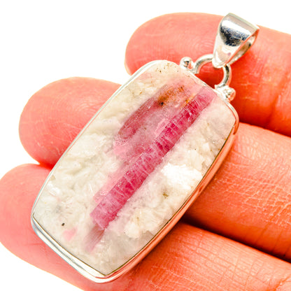 Pink Tourmaline In Quartz Pendants handcrafted by Ana Silver Co - PD759358