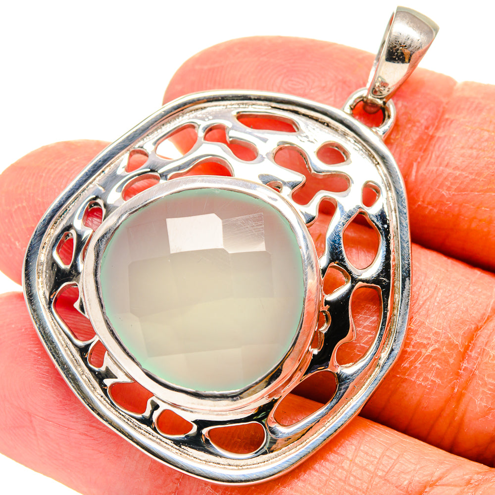 Aqua Chalcedony Pendants handcrafted by Ana Silver Co - PD759360