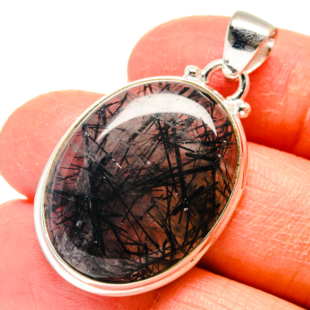 Tourmalinated Quartz Pendants handcrafted by Ana Silver Co - PD759363