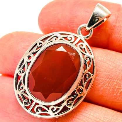 Red Onyx Pendants handcrafted by Ana Silver Co - PD759367