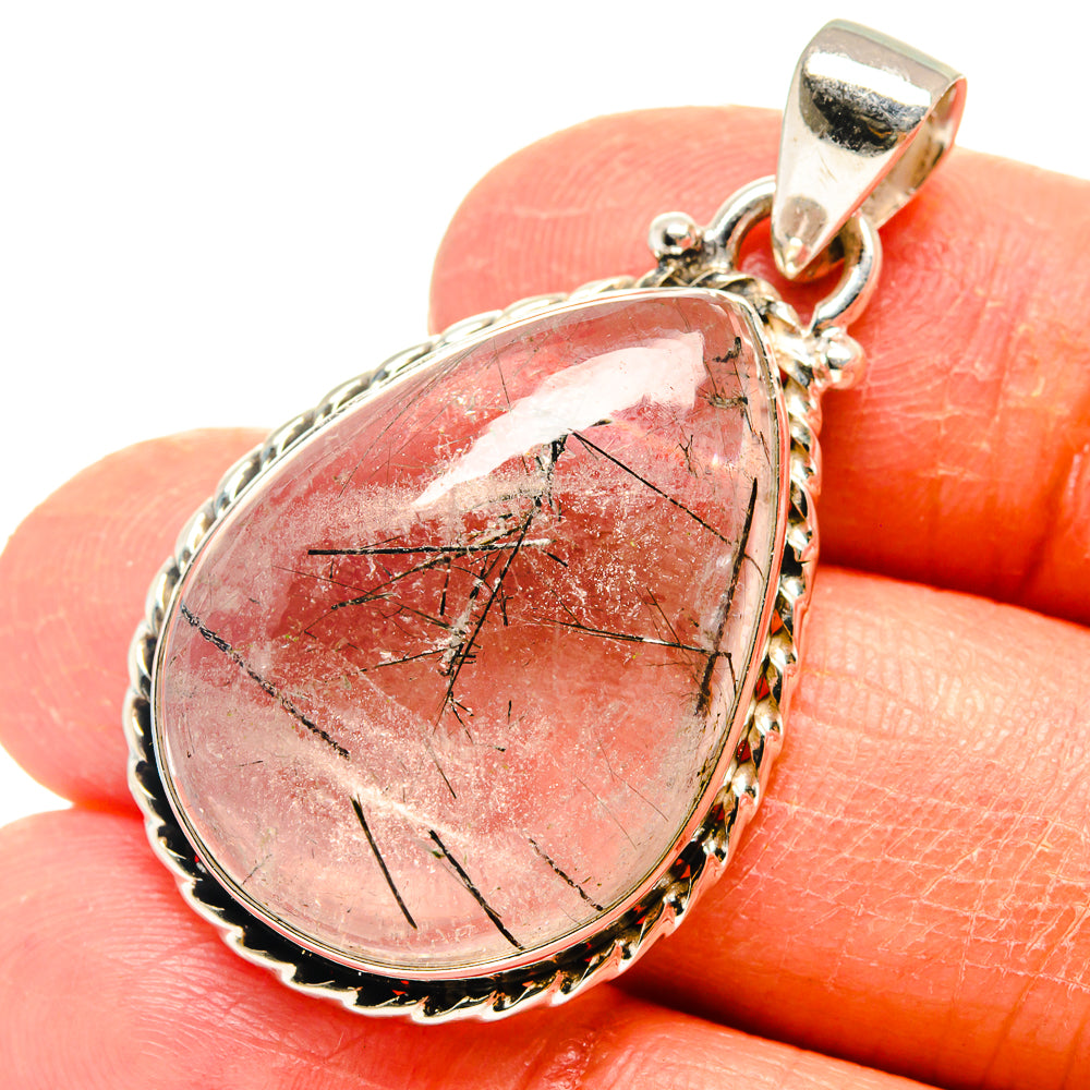Tourmalinated Quartz Pendants handcrafted by Ana Silver Co - PD759372