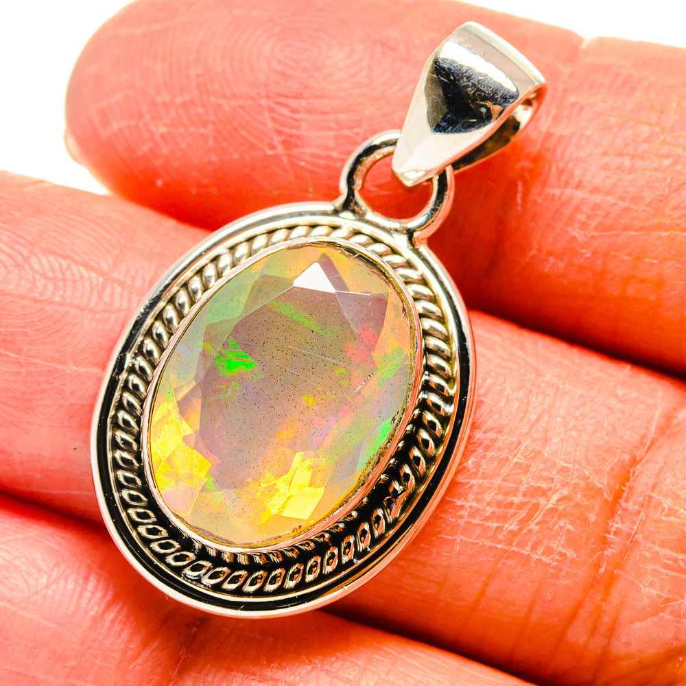 Ethiopian Opal Pendants handcrafted by Ana Silver Co - PD759380