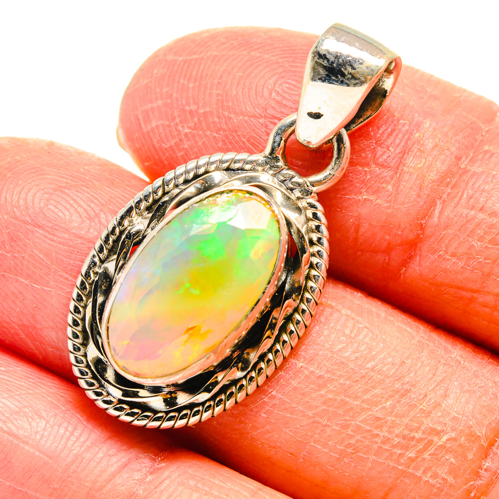 Ethiopian Opal Pendants handcrafted by Ana Silver Co - PD759383