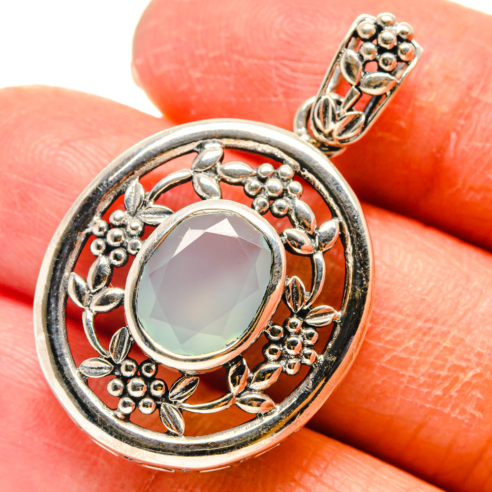 Aqua Chalcedony Pendants handcrafted by Ana Silver Co - PD759385