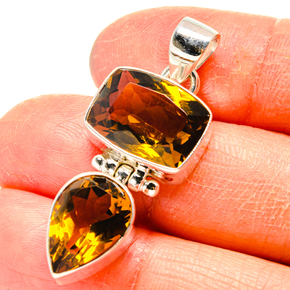 Mandarin Citrine Pendants handcrafted by Ana Silver Co - PD759399