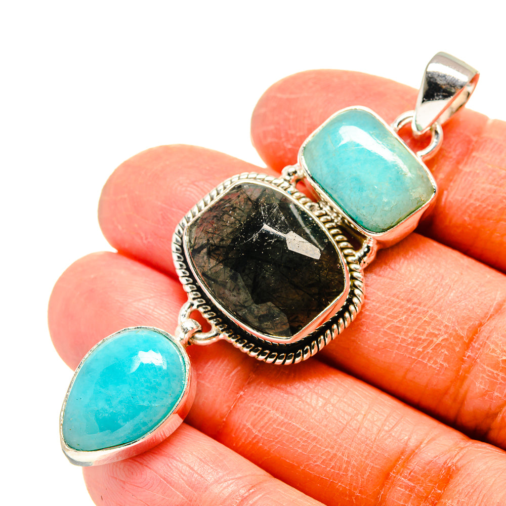 Green Moss Agate Pendants handcrafted by Ana Silver Co - PD759424