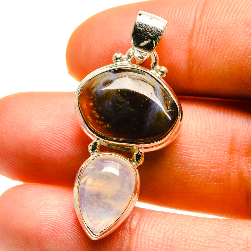 Mexican Fire Agate Pendants handcrafted by Ana Silver Co - PD759438