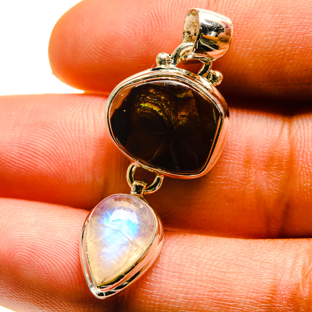 Mexican Fire Agate Pendants handcrafted by Ana Silver Co - PD759439