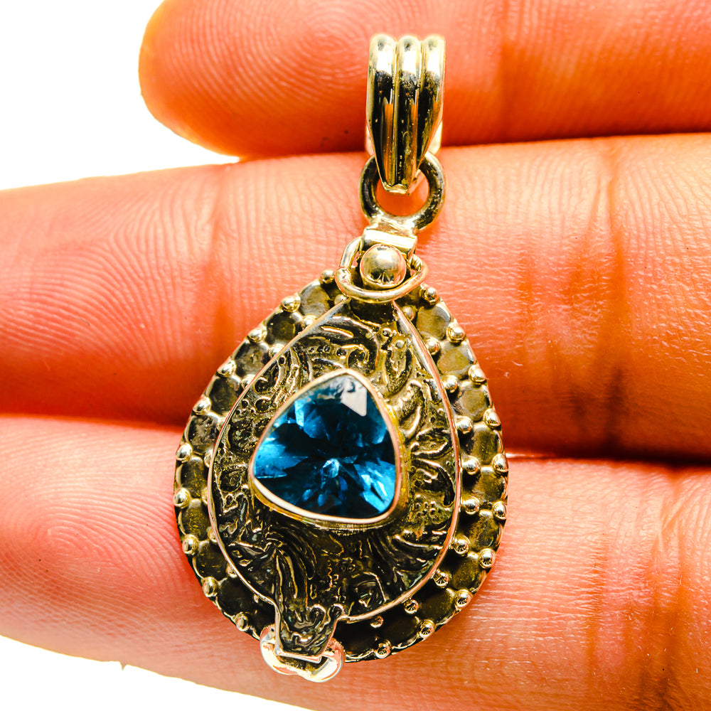 Blue Topaz Pendants handcrafted by Ana Silver Co - PD759455