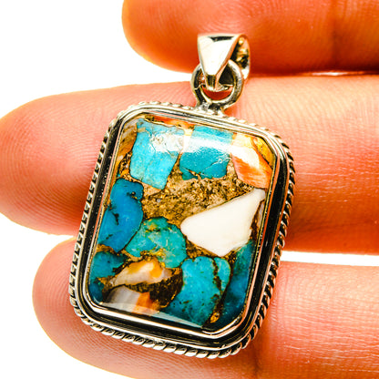 Spiny Oyster Turquoise Pendants handcrafted by Ana Silver Co - PD759459