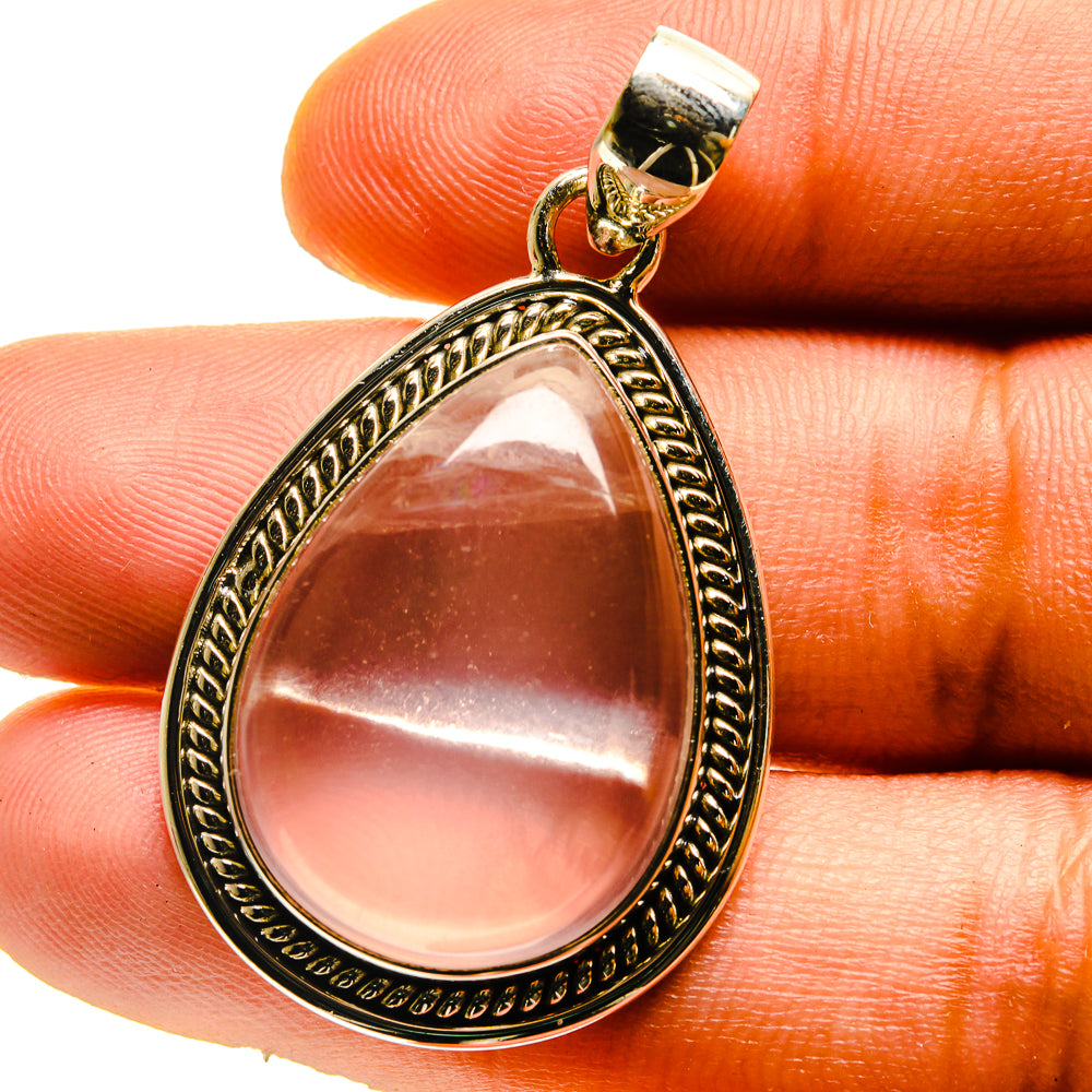 Rose Quartz Pendants handcrafted by Ana Silver Co - PD759465