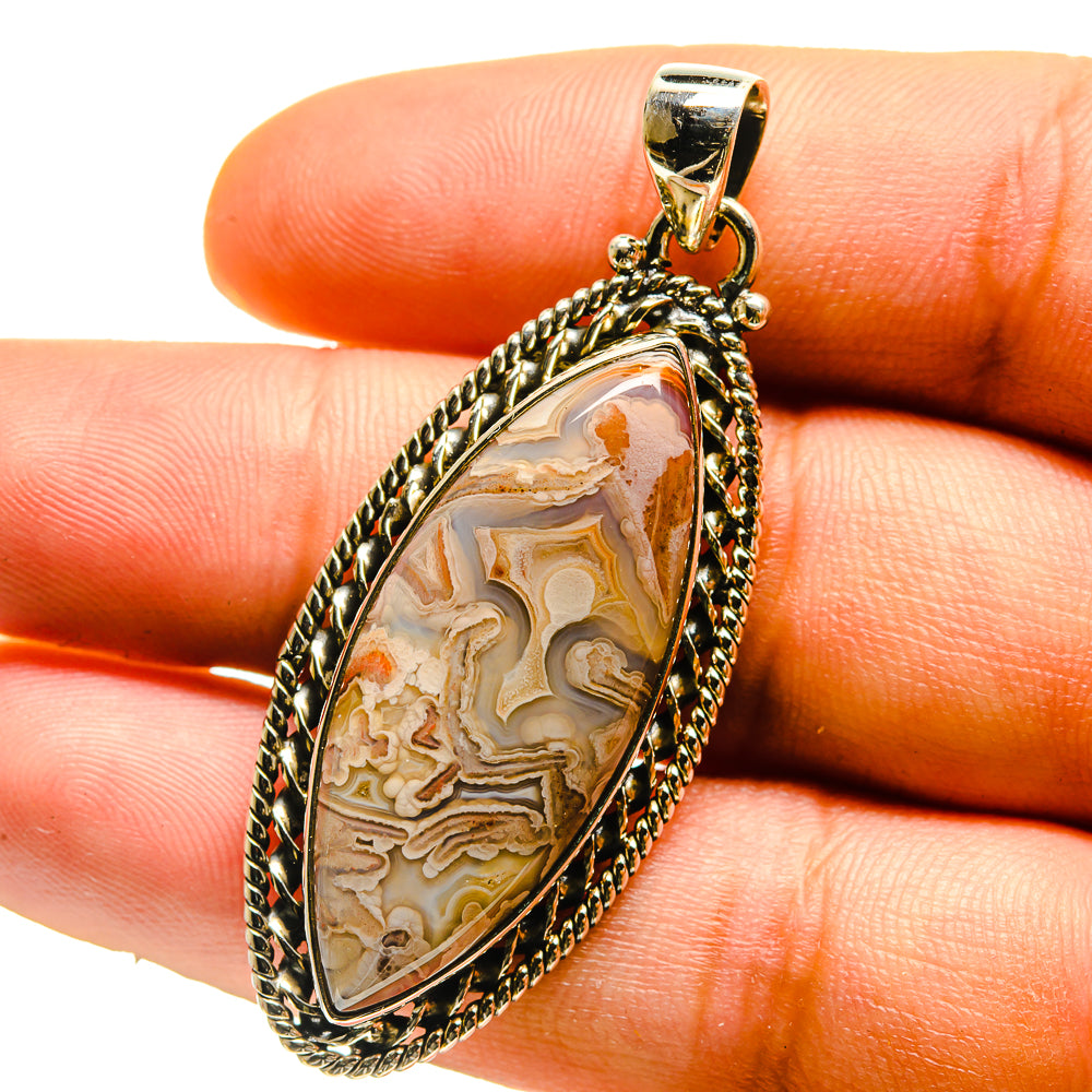 Crazy Lace Agate Pendants handcrafted by Ana Silver Co - PD759466