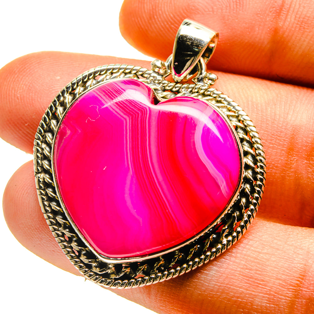 Pink Botswana Agate Pendants handcrafted by Ana Silver Co - PD759473