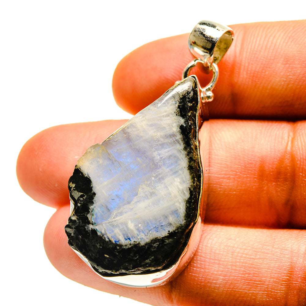 Rainbow Moonstone Pendants handcrafted by Ana Silver Co - PD759474