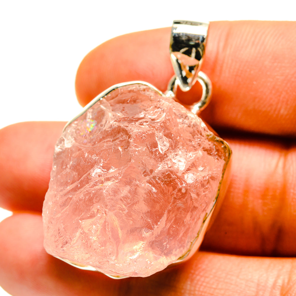 Rose Quartz Pendants handcrafted by Ana Silver Co - PD759491