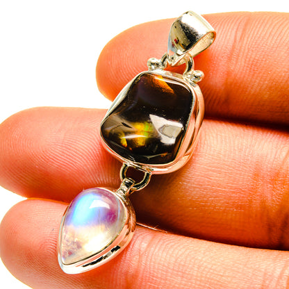 Mexican Fire Agate Pendants handcrafted by Ana Silver Co - PD759493