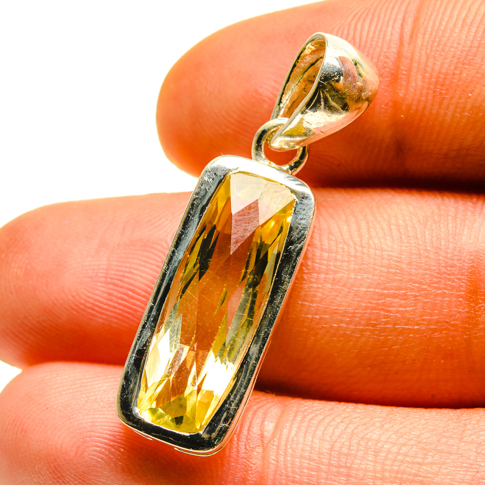 Lemon Quartz Pendants handcrafted by Ana Silver Co - PD759495