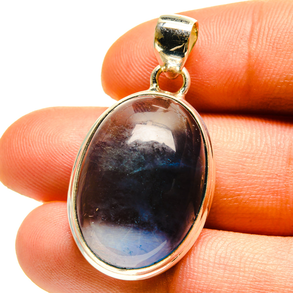Blue Fluorite Pendants handcrafted by Ana Silver Co - PD759497