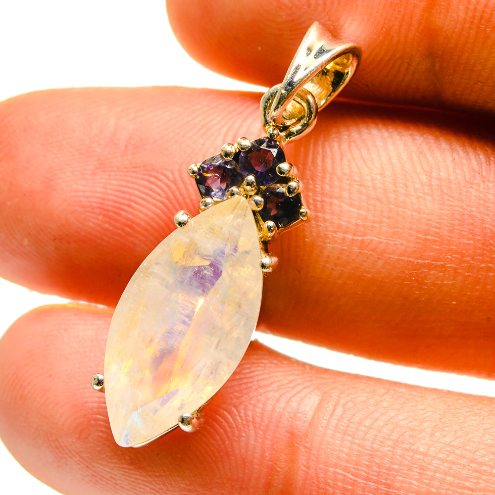 Rainbow Moonstone Pendants handcrafted by Ana Silver Co - PD759498