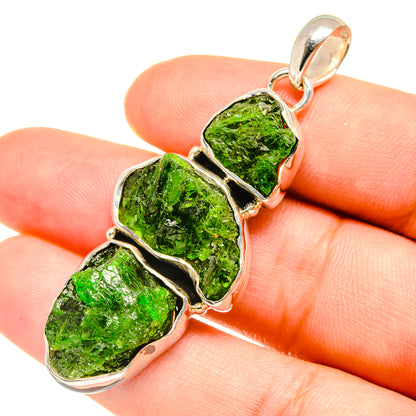 Chrome Diopside Pendants handcrafted by Ana Silver Co - PD7595
