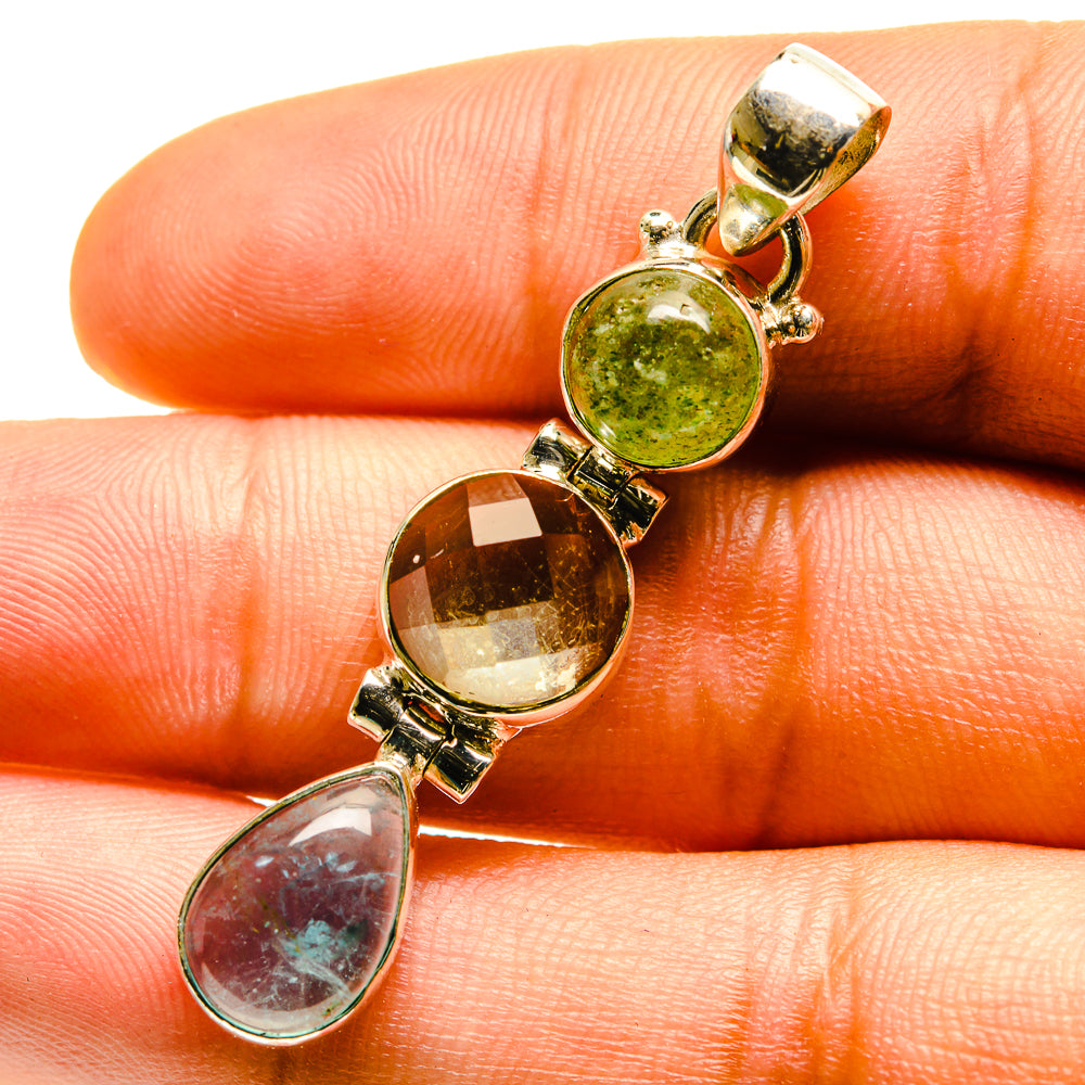 Green Tourmaline Pendants handcrafted by Ana Silver Co - PD759511