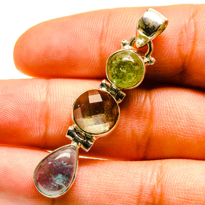 Green Tourmaline Pendants handcrafted by Ana Silver Co - PD759511