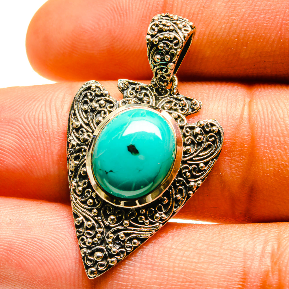 Tibetan Turquoise Pendants handcrafted by Ana Silver Co - PD759517