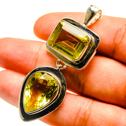 Lemon Quartz Pendants handcrafted by Ana Silver Co - PD759524