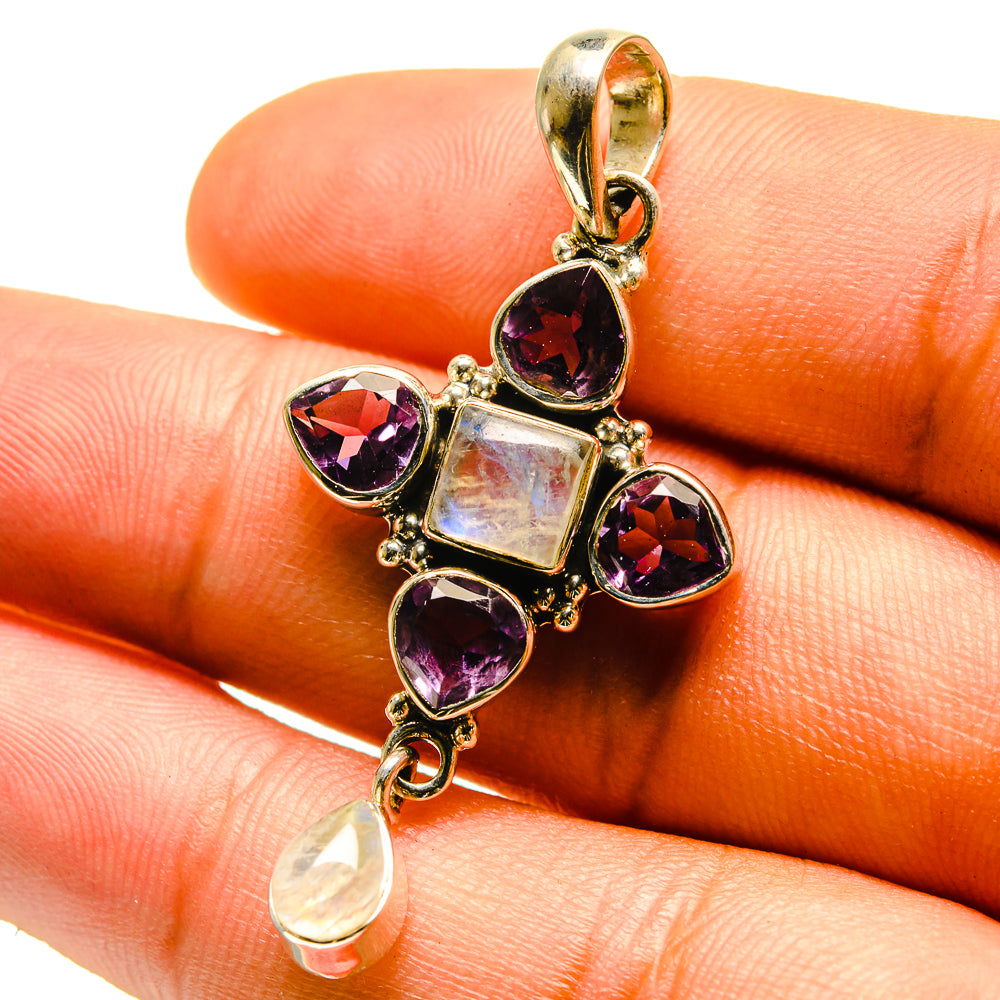 Rainbow Moonstone Pendants handcrafted by Ana Silver Co - PD759539