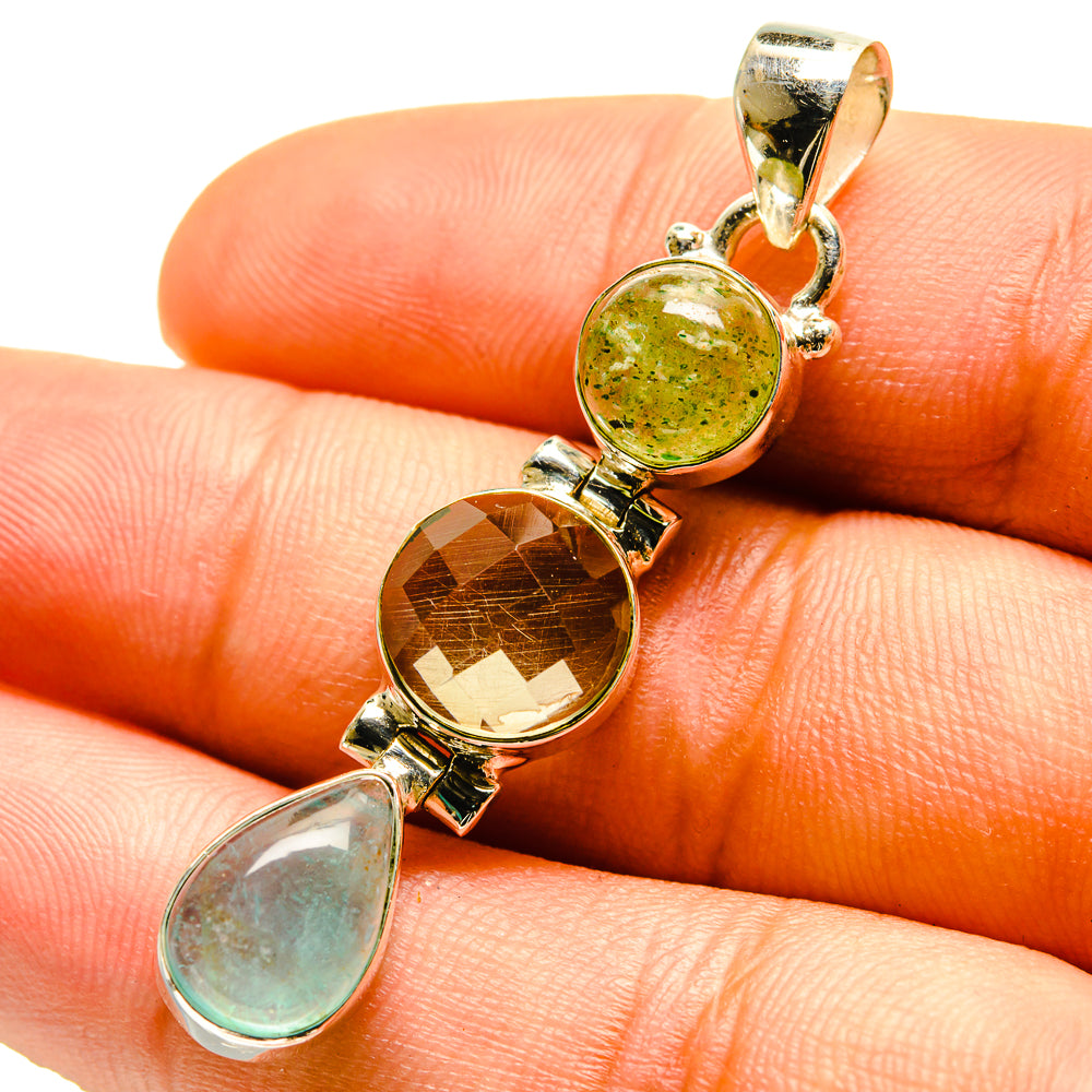White Quartz Pendants handcrafted by Ana Silver Co - PD759557
