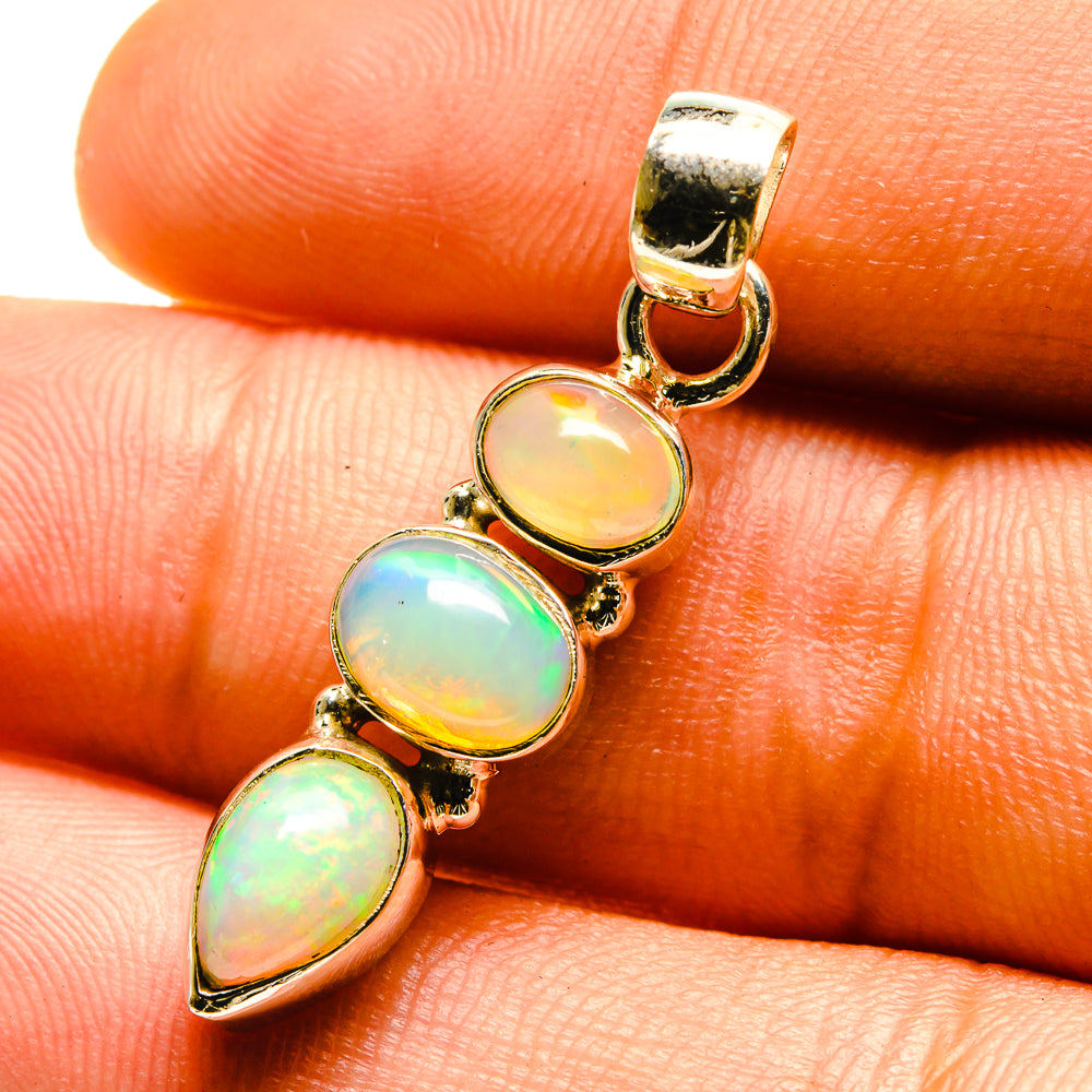 Ethiopian Opal Pendants handcrafted by Ana Silver Co - PD759562