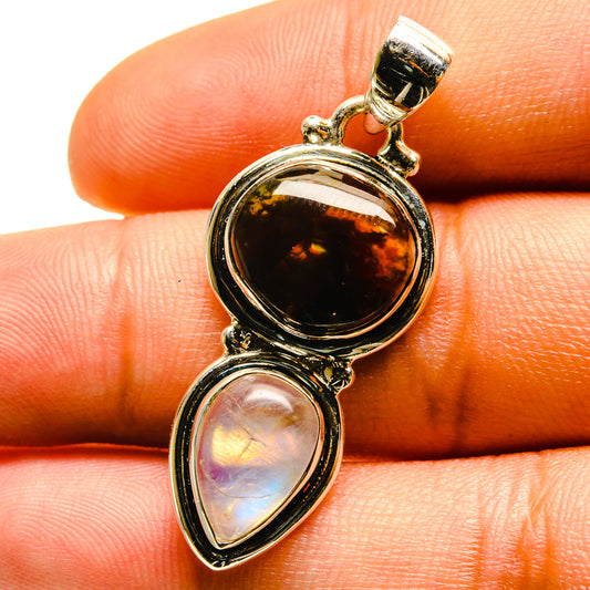 Mexican Fire Agate Pendants handcrafted by Ana Silver Co - PD759566