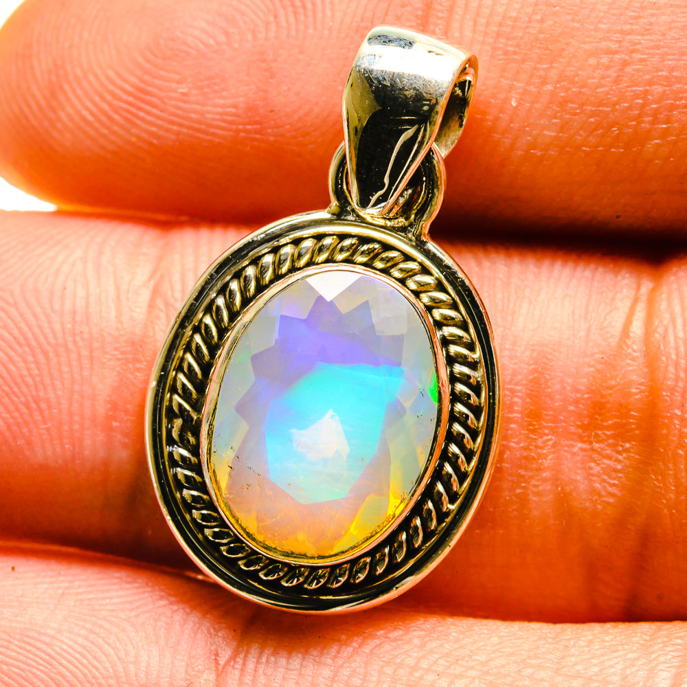 Ethiopian Opal Pendants handcrafted by Ana Silver Co - PD759576