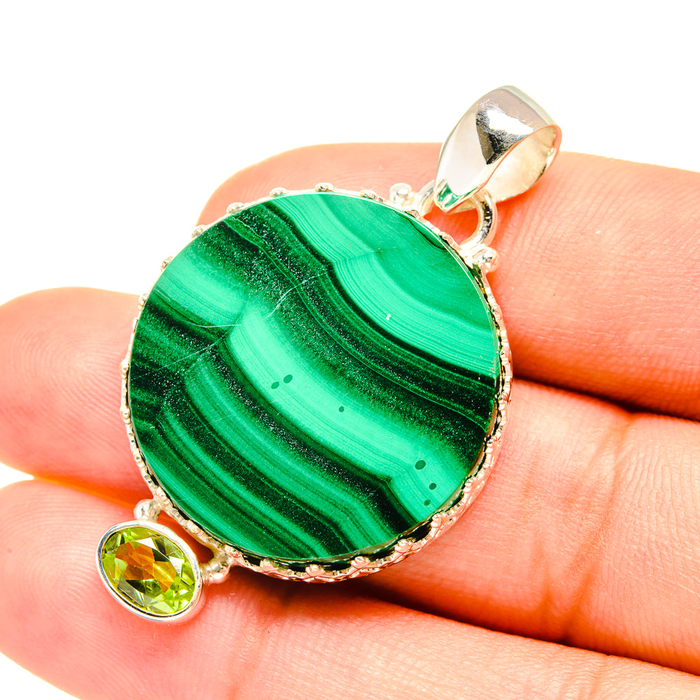 Malachite Pendants handcrafted by Ana Silver Co - PD7597