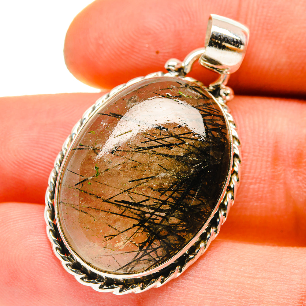 Tourmalinated Quartz Pendants handcrafted by Ana Silver Co - PD759891