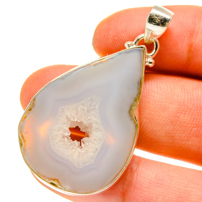 White Geode Slice Pendants handcrafted by Ana Silver Co - PD759911