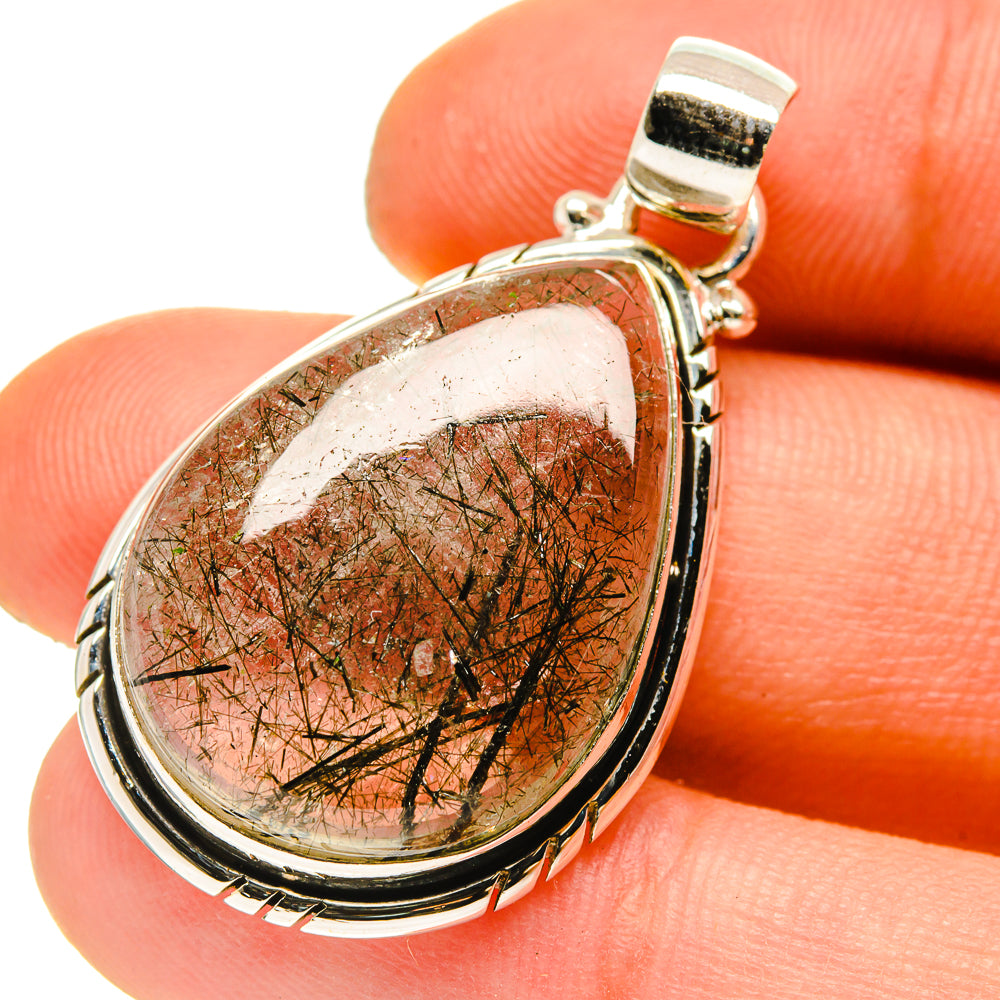 Tourmalinated Quartz Pendants handcrafted by Ana Silver Co - PD759913