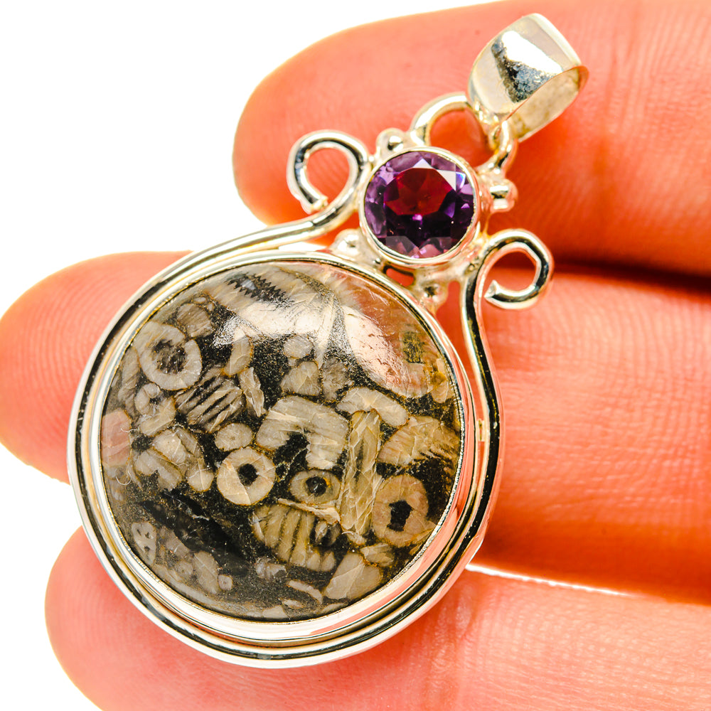 Crinoid Fossil Pendants handcrafted by Ana Silver Co - PD759933