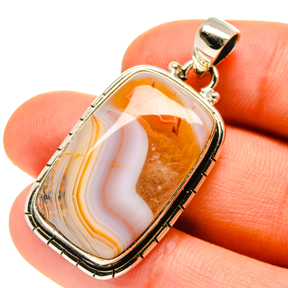 Botswana Agate Pendants handcrafted by Ana Silver Co - PD759939