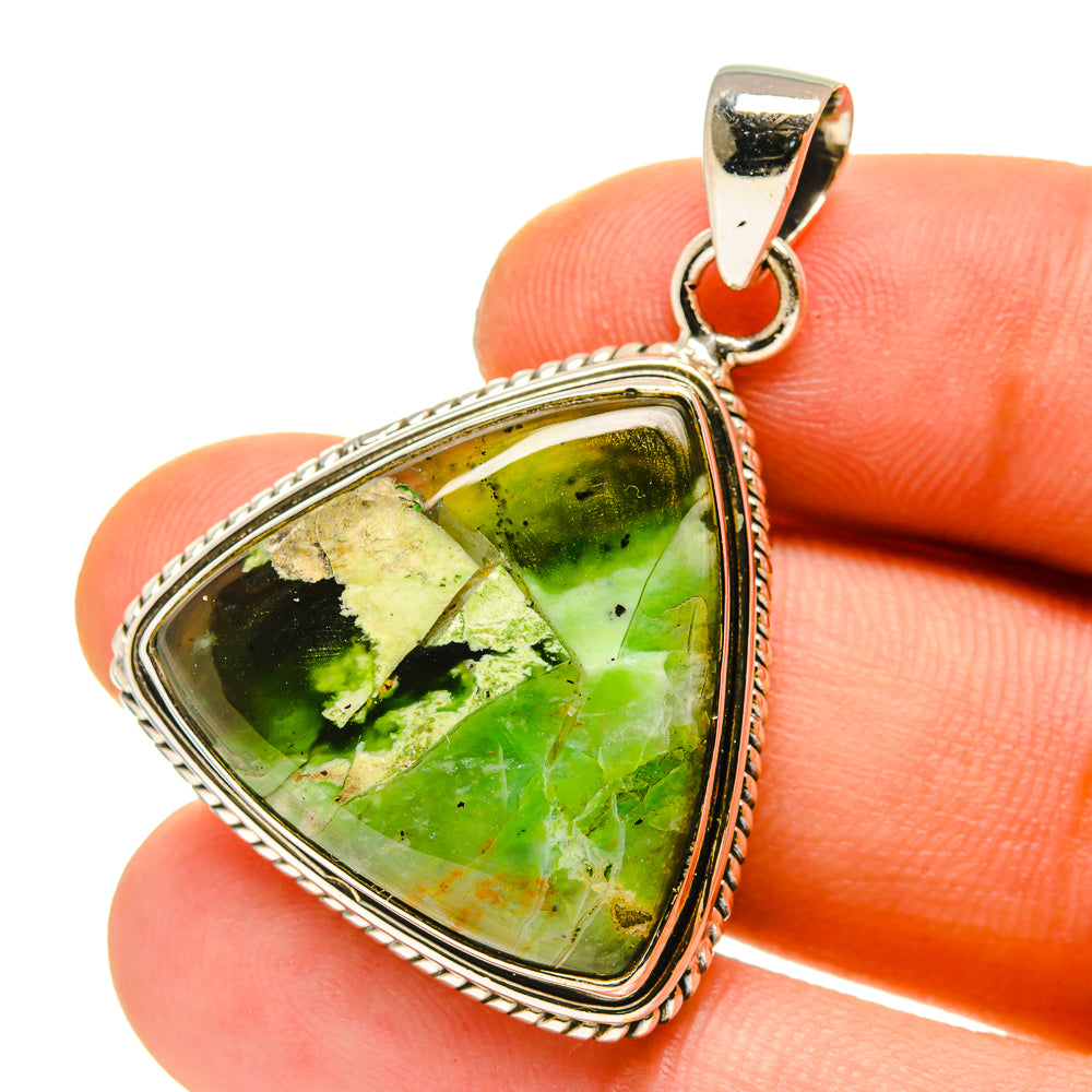 Australian Green Opal Pendants handcrafted by Ana Silver Co - PD759944