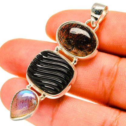 Black Onyx Pendants handcrafted by Ana Silver Co - PD759952