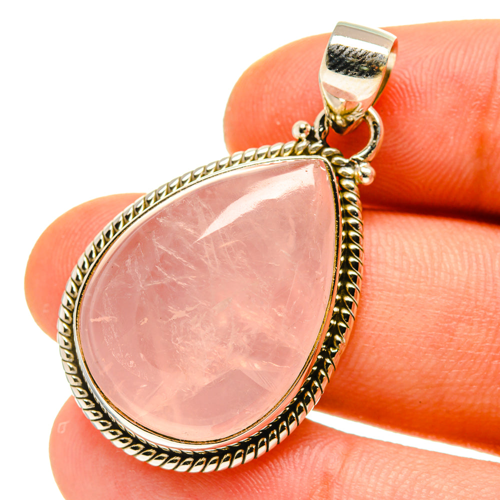 Rose Quartz Pendants handcrafted by Ana Silver Co - PD759967