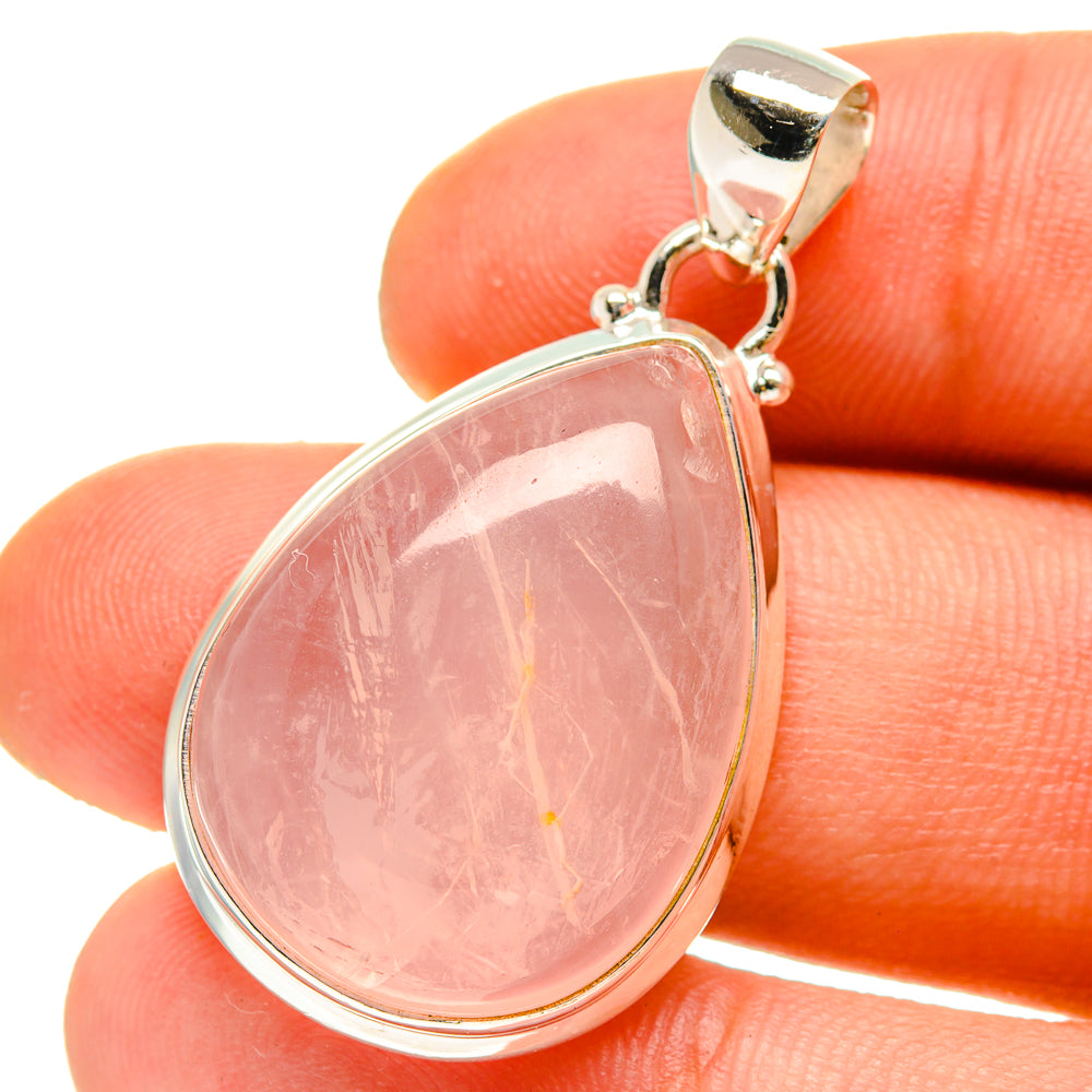 Rose Quartz Pendants handcrafted by Ana Silver Co - PD759969